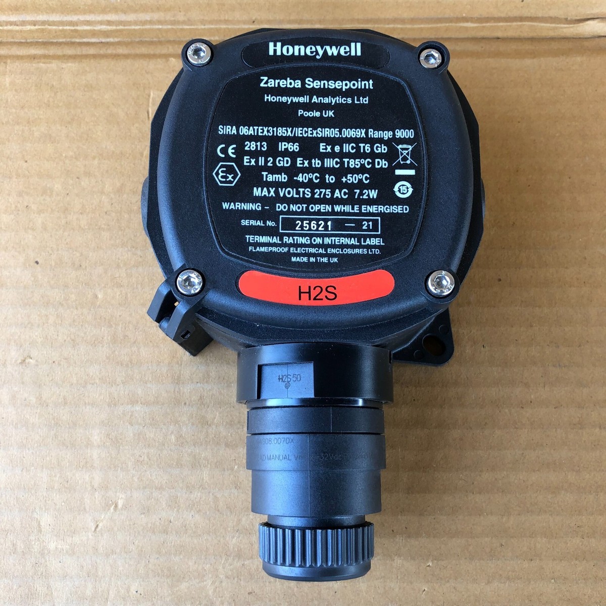 センサイ HONEYWELL ZAREBA SENSPOINT SIRA 06ATEX3185X H2S GAS SENSOR | eBay
