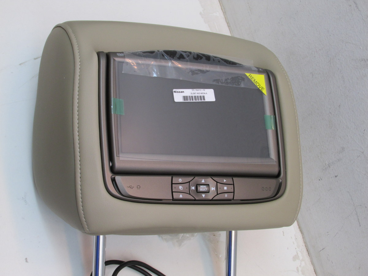 20092012 Nissan Murano OEM DVD Headrest System Kit Leather Tan 999U8