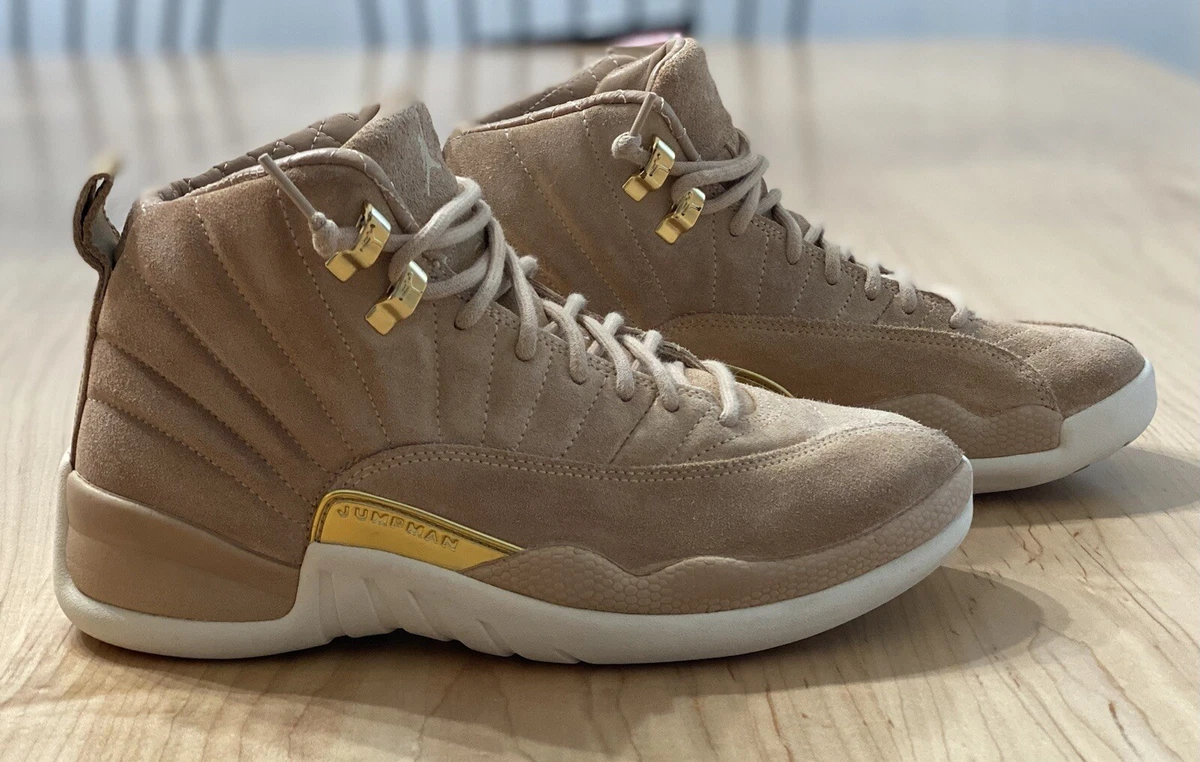 Nike Air Jordan 12 Retro ‘Vachetta Tan’ (A06068-203) Women’s 7 Tan & Gold  Chrome