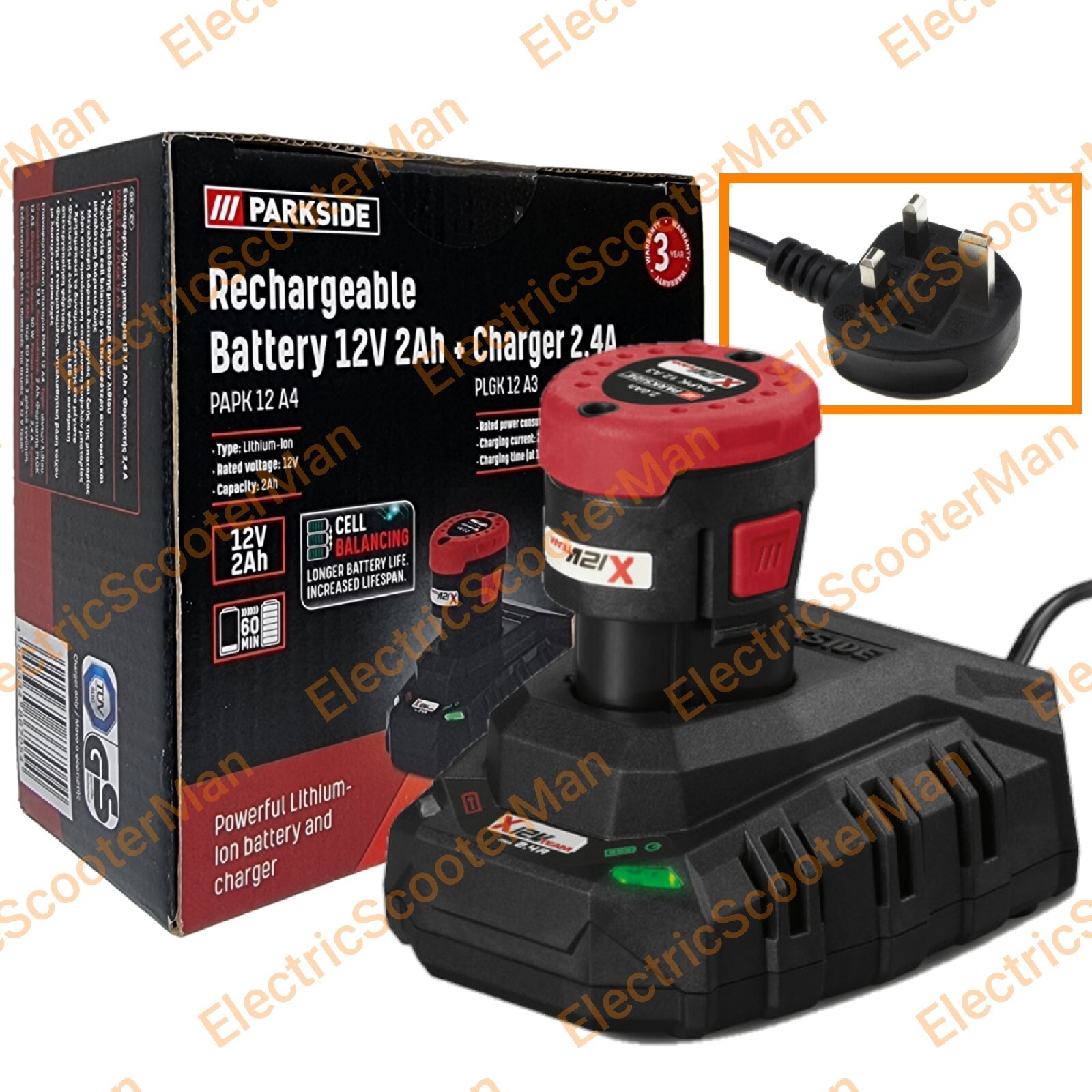 Parkside 12V Cordless Multi Purpose Tool Optional For 2Ah Battery And