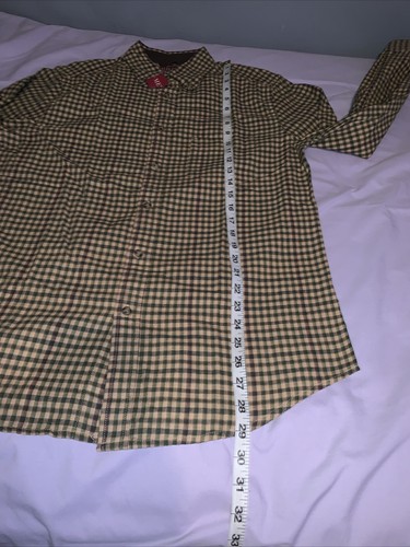 Merona Classic Fit Plaid Cotton Button Down Long Sleeve Shirt Men’s Size Small - Picture 7 of 10