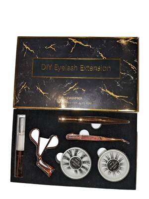  Eyelash Cluster Kit 12mm&14mm+Lash Glue & Tweezer DIY Eyelash Extension 26PCS
