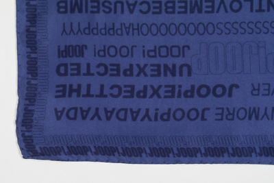 Foulard Authentique JOOP! En Soie - Bleu, Motif Géométrique, Vintage, Occasion Très Bon état