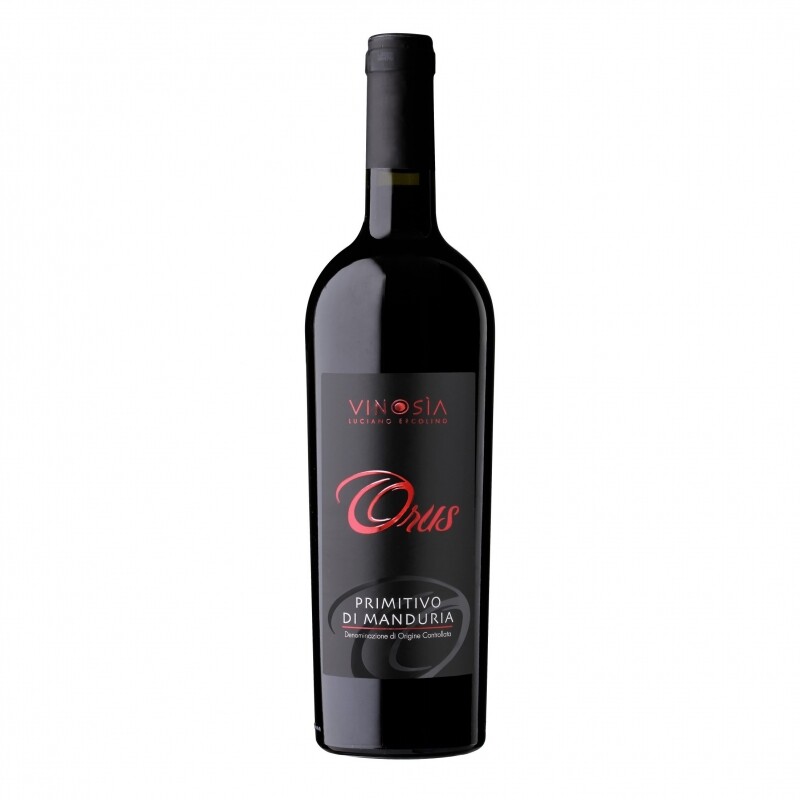 Vino Orus  Primitivo Manduria DOC  rosso - Vinosia - Cartone da 6  Pezzi