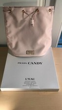 PRADA CANDY Trousse Textile " L'EAU " H23cm L23cm Larg base 11cm
