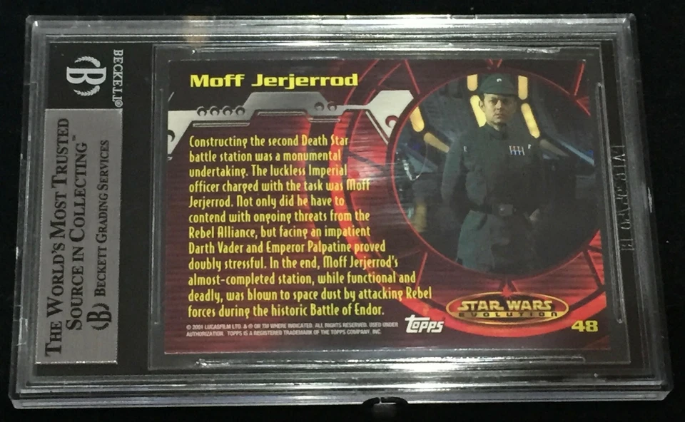 MICHAEL PENNINGTON "MOFF JERJERROD" TOPPS CARD STAR WARS SIGNED AUTO BECKETT BAS - Image 2 of 2