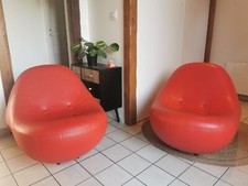 Paire de Fauteuils de l'inventeur du bio design Luigi Colani
