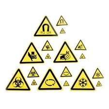 5x Warning Stickers Signs Security Work Safety Warning Labels Remind Tag Sticker