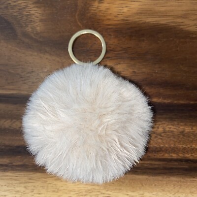 Soft Puff Key Chain Book Bag Charm Stocking Stuffer White