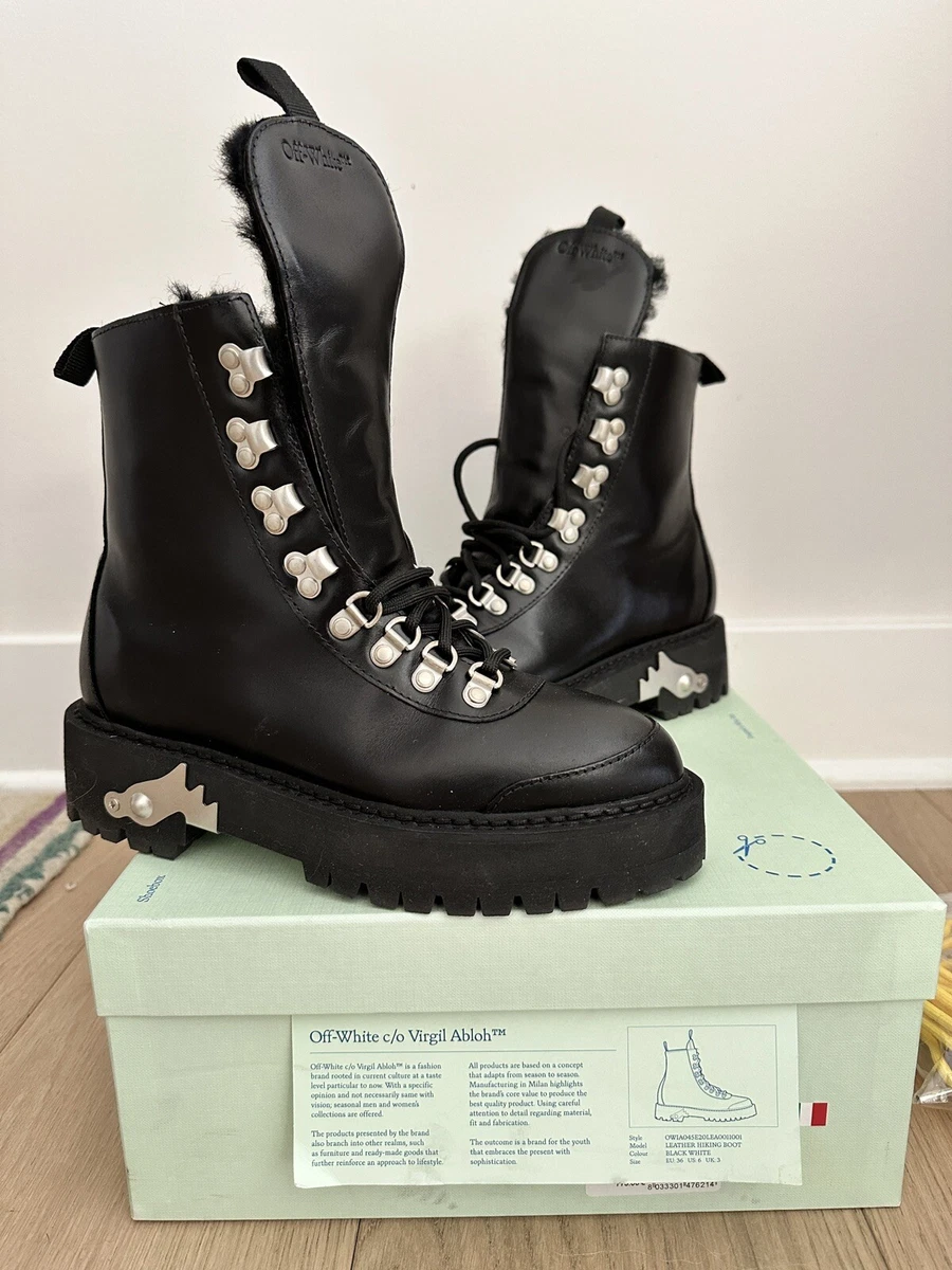 Off-White Leather Hiking Boots Size 36/6 Abloh MSRP: $1,490 | eBay