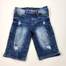 Southpole Youth Shorts Size 12 Faded Destroyed Logo Y2K 5 Pocket