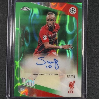 Topps Chrome UCC 2025-2026 Sadio Mane /99 Green Lava Auto Liverpool