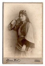 Fotografie 1901 Tänzerin Schauspielerin Zigeunerin Orient - mit Widmung Dortmund