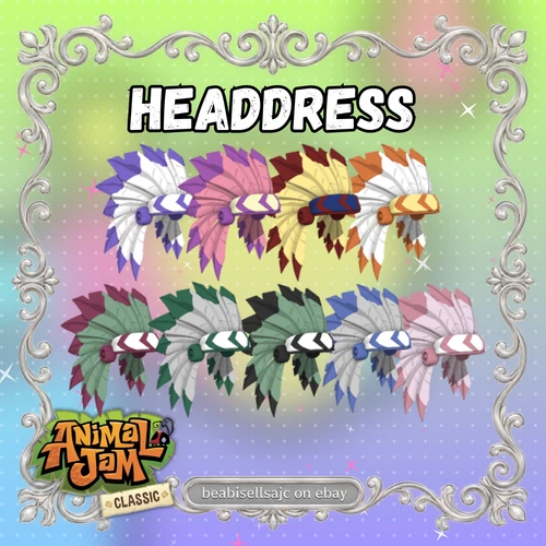 Rare Headdress BEST VALUE Animal Jam Classic| (READ DESCRIPTION)  AJC - product listing photo