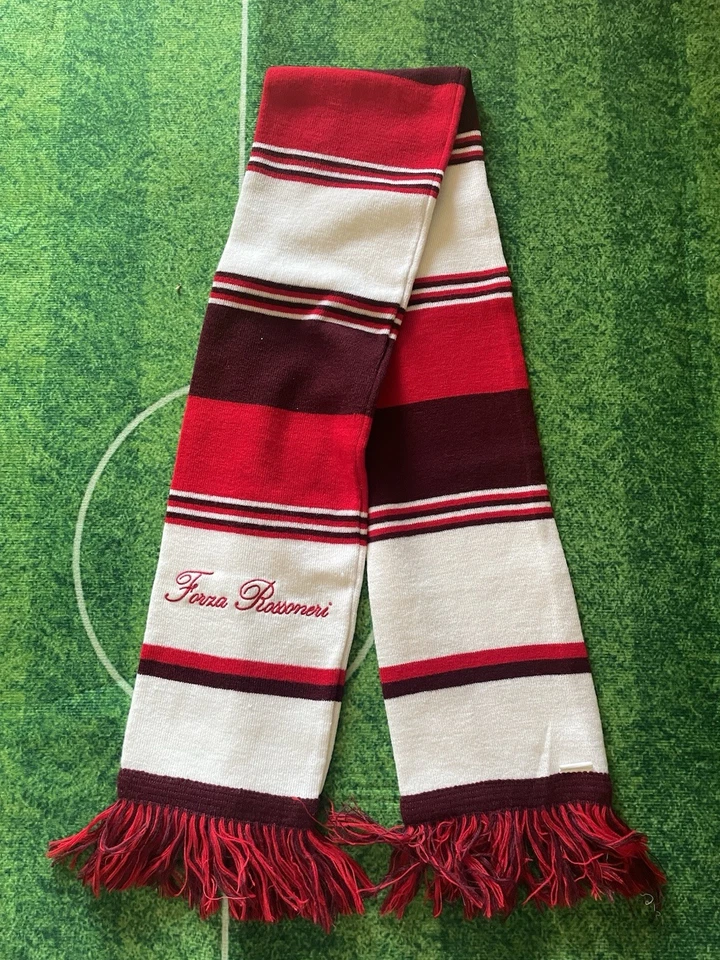 Sciarpa schal calcio FORZA ROSSONERI Milan Lucchese Nocerina Foggia - Immagine 3 di 3