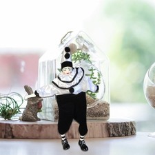Beautiful Harlequin Doll Porcelain Doll Traditional Model for Table Desk Decors