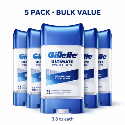 Gillette Ultimate Protection Antiperspirant Cool Wave 3.8oz 5 Pack