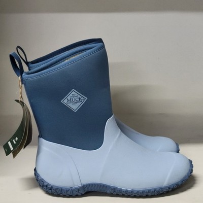 Muck Black Muckster II Mid Boot Clear Sky/Coronet Blue Womens Size 9M