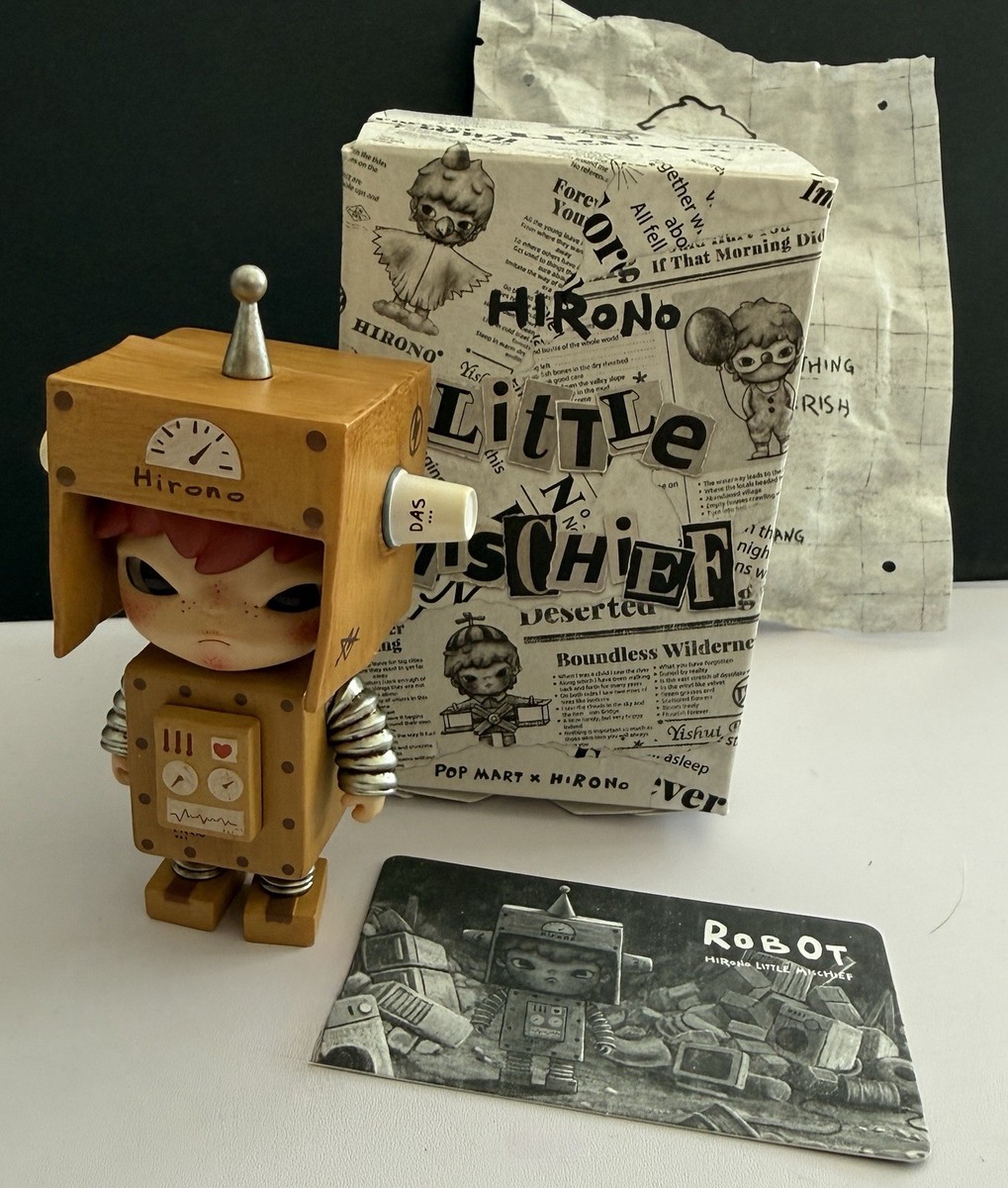 POP MART x HIRONO Little Mischief Series Robot Mini Figure Opened