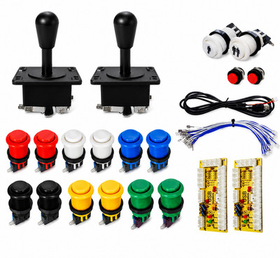 2 Player Arcade Kit 2 Joysticks 12 Tasten USB Encoder Zero Delay Xin Mo Pi MAME