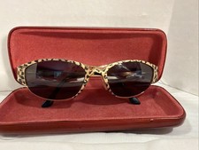 Vintage Cazal Sunglasses Model 987 Leopard And Gold Frame