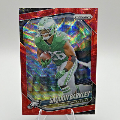 Panini Prizm 2025 Saquon Barkley Eagles Red Wave Prizm /149