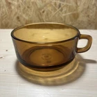 1 Anchor Hocking Amber 303 Oven Proof Handled Vintage Soup Chili Bowl 20 oz