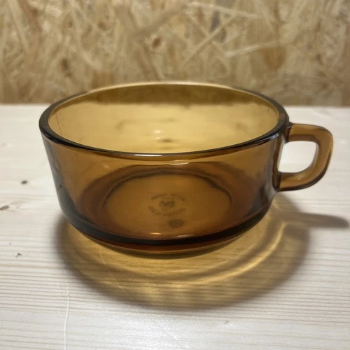 1 Anchor Hocking Amber 303 Oven Proof Handled Vintage Soup Chili Bowl 20 oz