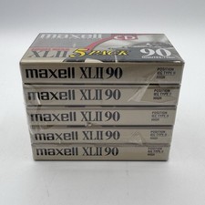 Maxell High Bias XLII 90 Audio Cassette Tapes Pack of 5 NEW Unopened