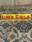 Vintage Original Lime Cola Push Metal Sign