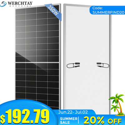 350W Solar Panel Mono Home Camping Home Off Grid Hybrid Caravan Boat Charger US
