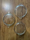 Vintage Pyrex 470-C Replacement Clear Glass Casserole Lid LOT OF 3 VG CONDITION!