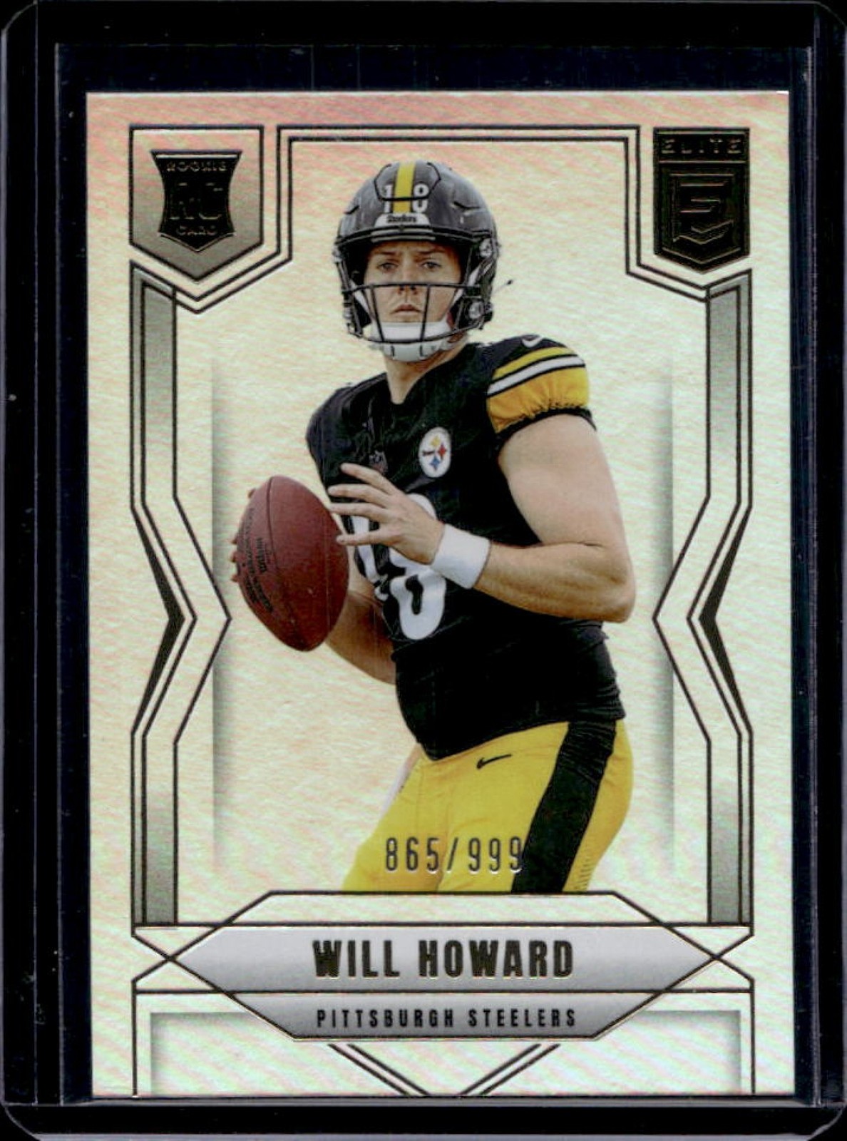 2025 Donruss Elite Will Howard Rookies Rookie RC #865/999 Steelers