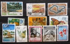Selection of Fiji used/cancelled stamps -Various issues- No BU-505