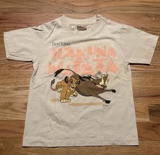 Vintage Disney The Lion King Size Kids 6x Shirt HAKUNA MATATA Simba Timon RARE