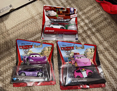 Mattel Disney Pixar Cars 2 lot of 3 Diecast Holley Mary Lee Chase Unopened rare