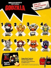 YOU PICK 2026 McDonalds HELLO KITTY FRIENDS X GODZILLA Happy Meal Toy Select 1-8