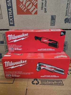 M12 Cordless 3/8'' Right Angle Drill /Milwaukee 2457-20 M12 Cordless 3/8'' Ratchet