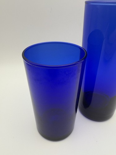 Set Of 2 Libby Cobalt Blue Beverage Glasses Replacements - Picture 2 of 10