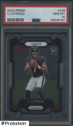 2023 Panini Prizm #339 CJ Stroud Houston Texans RC Rookie PSA 10 GEM MINT