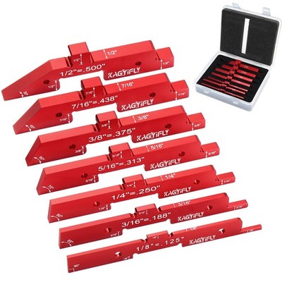 New Router Table Setup Bars 7pcs Aluminum Precision Blocks Height Gauge Set for