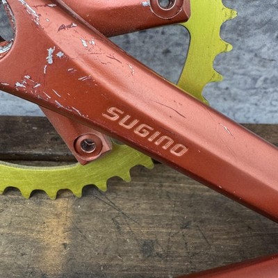 Vintage Sugino BMX Crankset 170mm 40T Ring 110 BCD Forged Crank
