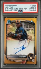 2025 Bowman -  Luis Pena #CPA-LP Gold Refractor /50