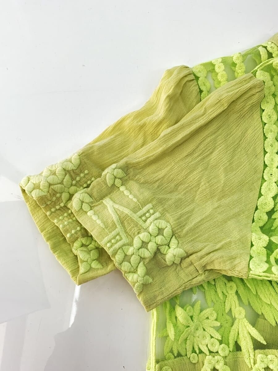 AMERI Short Sleeve Dress, Medium, Cotton, Green, … - image 6