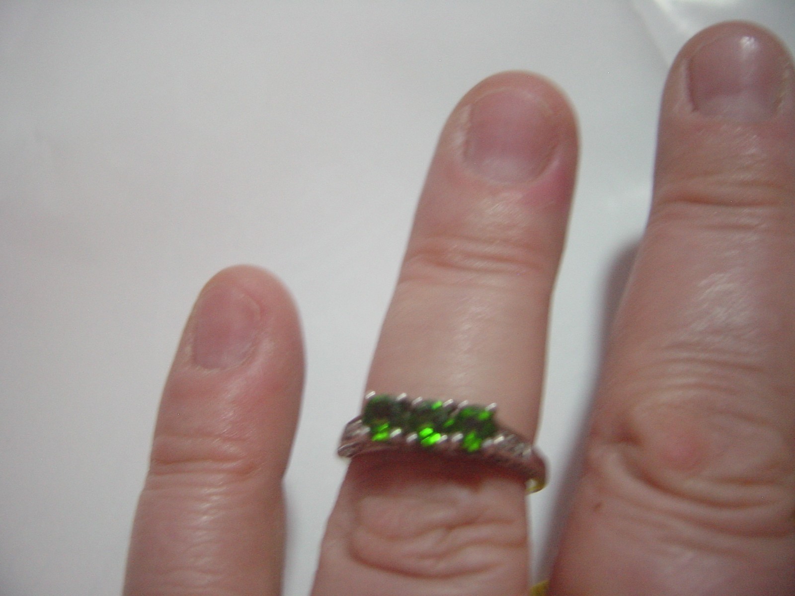 SOLID SILVER SUPERB GENUINE FOREST GREEN CHROME D… - image 7