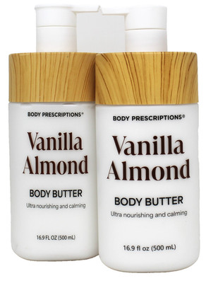 x2 Body Prescriptions Vanilla Almond Body Butter 16.9 oz Nourishing & Calming