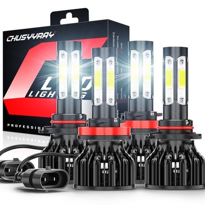 For Honda Insight 2010-2014 - White LED Headlight High Low Beam Bulbs Combo 4PC