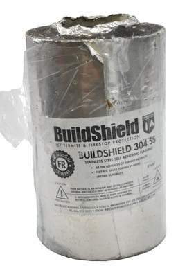 BuildShield 304SS Stainless Steel Self Adhering Flashing Adhesive 9'' x 64'