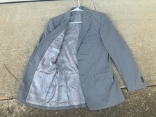 Versace Collection Men's 42 Gray 100 Wool Two Button Blazer Old Money Business