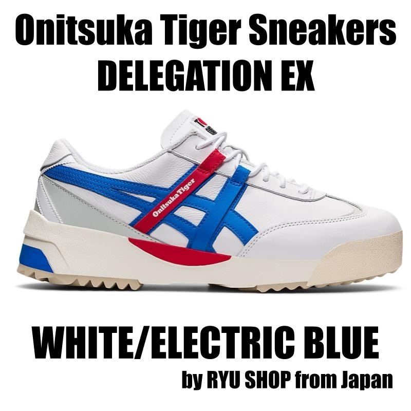Onitsuka Tiger DELEGATION EX Sneakers in White and Electric Blue